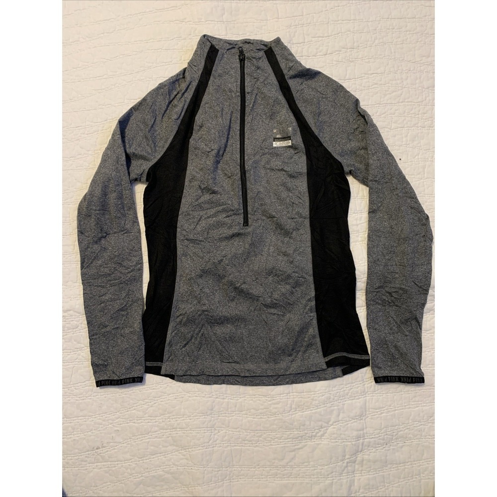PINK Victoria's Secret Long Sleeve Half-Zip Activewear Top - Size Small